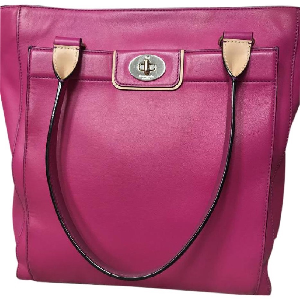 Hampton road Davis pink leather tote